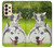 S3795 Kitten Cat Playful Siberian Husky Dog Paint Hülle Schutzhülle Taschen für Samsung Galaxy A33 5G