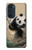 S2210 Panda Fluffy Art Painting Hülle Schutzhülle Taschen für Motorola Edge 30 Pro