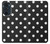 S2299 Black Polka Dots Hülle Schutzhülle Taschen für Motorola Edge 30 Pro