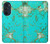 S2377 Turquoise Gemstone Texture Graphic Printed Hülle Schutzhülle Taschen für Motorola Edge 30 Pro