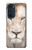 S2399 White Lion Face Hülle Schutzhülle Taschen für Motorola Edge 30 Pro