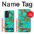 S2688 Aqua Copper Turquoise Gemstone Graphic Hülle Schutzhülle Taschen für Motorola Edge 30 Pro