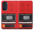 S3204 Red Cassette Recorder Graphic Hülle Schutzhülle Taschen für Motorola Edge 30 Pro