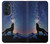 S3555 Wolf Howling Million Star Hülle Schutzhülle Taschen für Motorola Edge 30 Pro