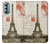 S2108 Eiffel Tower Paris Postcard Hülle Schutzhülle Taschen für Motorola Moto G Stylus 5G (2022)