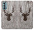 S2505 Reindeer Head Old Wood Texture Graphic Hülle Schutzhülle Taschen für Motorola Moto G Stylus 5G (2022)