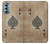 S2928 Vintage Spades Ace Card Hülle Schutzhülle Taschen für Motorola Moto G Stylus 5G (2022)