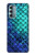 S3047 Green Mermaid Fish Scale Hülle Schutzhülle Taschen für Motorola Moto G Stylus 5G (2022)