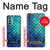 S3047 Green Mermaid Fish Scale Hülle Schutzhülle Taschen für Motorola Moto G Stylus 5G (2022)