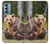 S3558 Bear Family Hülle Schutzhülle Taschen für Motorola Moto G Stylus 5G (2022)