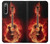 S0415 Fire Guitar Burn Hülle Schutzhülle Taschen für Sony Xperia 10 IV
