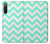 S1723 Mint Chevron Zigzag Hülle Schutzhülle Taschen für Sony Xperia 10 IV