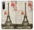 S2108 Eiffel Tower Paris Postcard Hülle Schutzhülle Taschen für Sony Xperia 10 IV