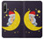 S2849 Cute Sleepy Owl Moon Night Hülle Schutzhülle Taschen für Sony Xperia 10 IV