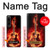 S0415 Fire Guitar Burn Hülle Schutzhülle Taschen für Sony Xperia 1 IV