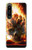 S0863 Hell Fire Skull Hülle Schutzhülle Taschen für Sony Xperia 1 IV