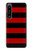 S2638 Black and Red Striped Hülle Schutzhülle Taschen für Sony Xperia 1 IV