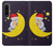 S2849 Cute Sleepy Owl Moon Night Hülle Schutzhülle Taschen für Sony Xperia 1 IV