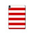 S2364 Red and White Striped Hülle Schutzhülle Taschen für iPad Air (2020, 2022), Air 11 (2024,2025,2026), Pro 11 (2022)