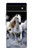 S0246 White Horse Hülle Schutzhülle Taschen für Google Pixel 6a
