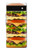 S0790 Hamburger Hülle Schutzhülle Taschen für Google Pixel 6a