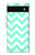 S1723 Mint Chevron Zigzag Hülle Schutzhülle Taschen für Google Pixel 6a