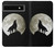 S1981 Wolf Howling at The Moon Hülle Schutzhülle Taschen für Google Pixel 6a