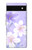 S2361 Purple White Flowers Hülle Schutzhülle Taschen für Google Pixel 6a