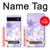 S2361 Purple White Flowers Hülle Schutzhülle Taschen für Google Pixel 6a
