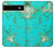 S2377 Turquoise Gemstone Texture Graphic Printed Hülle Schutzhülle Taschen für Google Pixel 6a