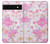 S3036 Pink Sweet Flower Flora Hülle Schutzhülle Taschen für Google Pixel 6a