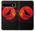 S3328 Crow Red Moon Hülle Schutzhülle Taschen für Google Pixel 6a