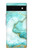 S3399 Green Marble Graphic Print Hülle Schutzhülle Taschen für Google Pixel 6a