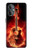 S0415 Fire Guitar Burn Hülle Schutzhülle Taschen für OnePlus Nord N20 5G