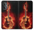 S0415 Fire Guitar Burn Hülle Schutzhülle Taschen für OnePlus Nord N20 5G
