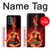 S0415 Fire Guitar Burn Hülle Schutzhülle Taschen für OnePlus Nord N20 5G