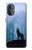 S0935 Wolf Howling in Forest Hülle Schutzhülle Taschen für OnePlus Nord N20 5G