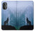 S0935 Wolf Howling in Forest Hülle Schutzhülle Taschen für OnePlus Nord N20 5G