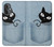 S2641 Pocket Black Cat Hülle Schutzhülle Taschen für OnePlus Nord N20 5G