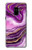 S3896 Purple Marble Gold Streaks Hülle Schutzhülle Taschen für Samsung Galaxy A8 (2018)