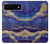 S3906 Navy Blue Purple Marble Hülle Schutzhülle Taschen für Google Pixel 6