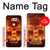 S3881 Fire Skull Hülle Schutzhülle Taschen für LG V30, LG V30 Plus, LG V30S ThinQ, LG V35, LG V35 ThinQ