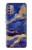 S3906 Navy Blue Purple Marble Hülle Schutzhülle Taschen für Motorola Moto G30, G20, G10
