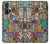 S3879 Retro Music Doodle Hülle Schutzhülle Taschen für Motorola Edge+