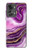 S3896 Purple Marble Gold Streaks Hülle Schutzhülle Taschen für OnePlus Nord 2T
