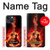 S0415 Fire Guitar Burn Hülle Schutzhülle Taschen für iPhone 14