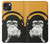 S2324 Funny Monkey with Headphone Pop Music Hülle Schutzhülle Taschen für iPhone 14