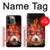 S1431 Skull Drum Fire Rock Hülle Schutzhülle Taschen für iPhone 14 Pro
