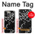 S2544 Japanese Kimono Style Black Flower Pattern Hülle Schutzhülle Taschen für iPhone 14 Pro