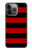 S2638 Black and Red Striped Hülle Schutzhülle Taschen für iPhone 14 Pro